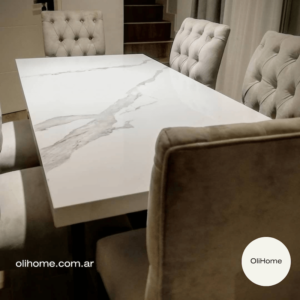 Mesa rectangular estilo marmol de 80x110 cm