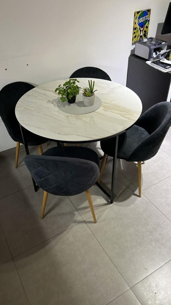 Mesa redonda estilo marmol en 110 cm - Image 3