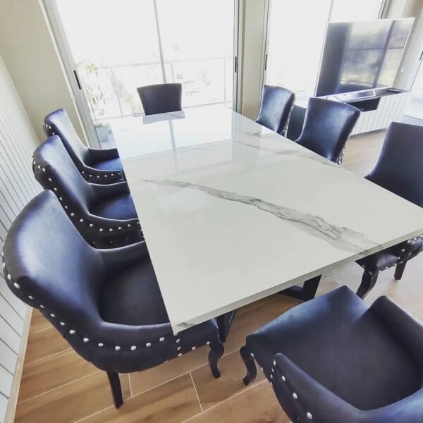 Mesa rectangular estilo marmol de 80x130 cm