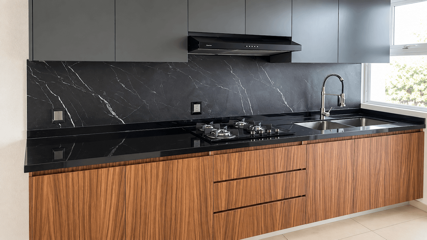 American Quartz Oli Home Negro Marquina